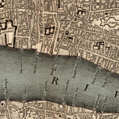 Beautiful Old London Map 1749, England United..
