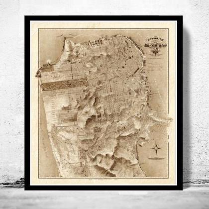 Old Map Of San Francisco 1912 The Chevalier Map..