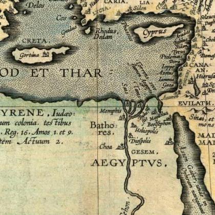Old Map Of Mediterranean Sea 1590