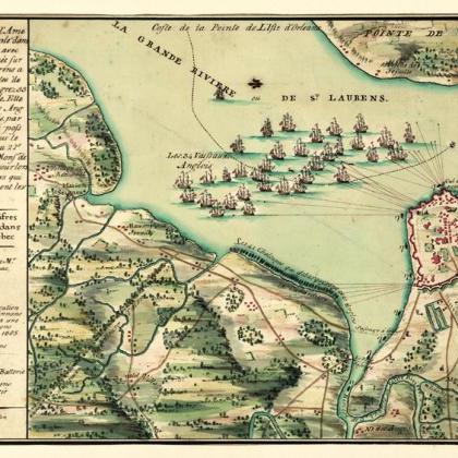Map of Quebec City, Canada 1670