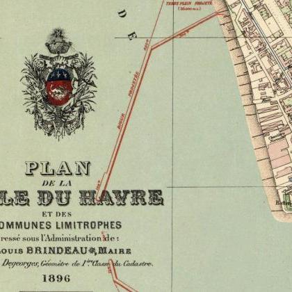 Old Map Of Le Havre France 1896