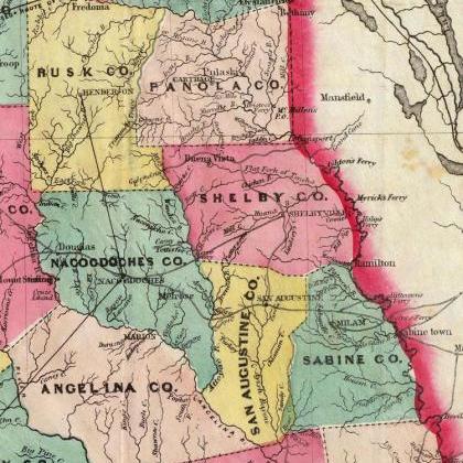 Antique Map Texas 1856 United States Of America