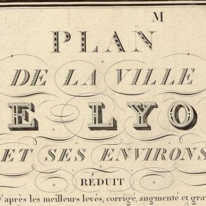 Old Map Of Lyon France 1834