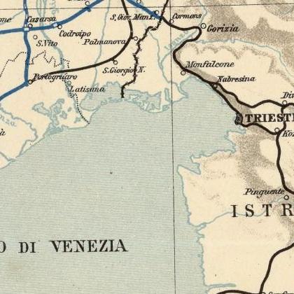 Old Map Of Italy 1891 Italia