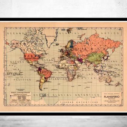Old World Map Atlas Vintage World M..