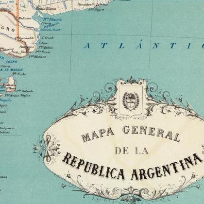 Old Map Argentina Antique Map 1888