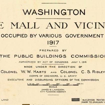 Old Map of Washington DC 1917