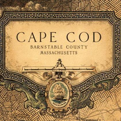 Vintage Cape Cod Map Illustrated Massachusetts