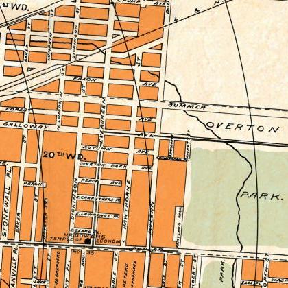 Old Map Of Memphis Tennessee 1911