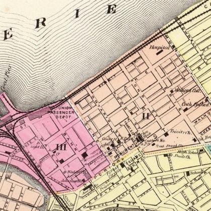 Old Map Of Cleveland 1872