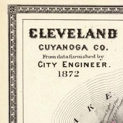 Old Map Of Cleveland 1872