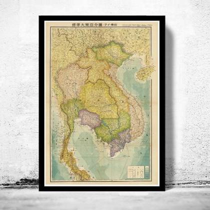 Old Map Of Thailand, Old Siam