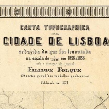 Old Map Of Lisbon 1871 Lisboa Portugal Mapa Antigo
