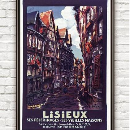 Vintage Poster Lisieux France , 1923