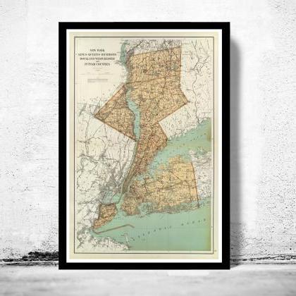 Old Map of New York County 1895 Dut..