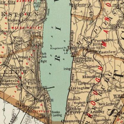 Old Map of New York County 1895 Dut..