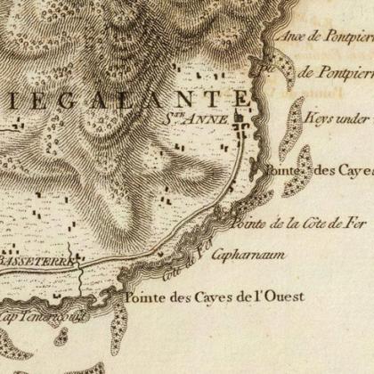 Old Map Of Guadeloupe 1775