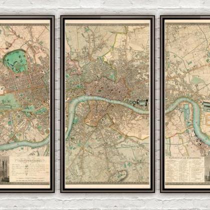 Marvellous Old London Map 1830, England