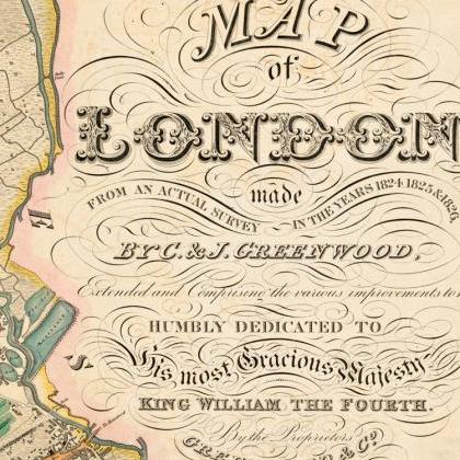Marvellous Old London Map 1830, England