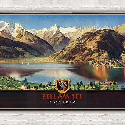 Vintage Poster Of Austria Zell Am See, Travel..