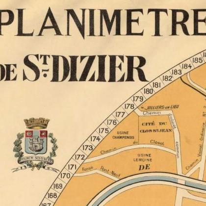 Old Map Of Saint Dizier 1930