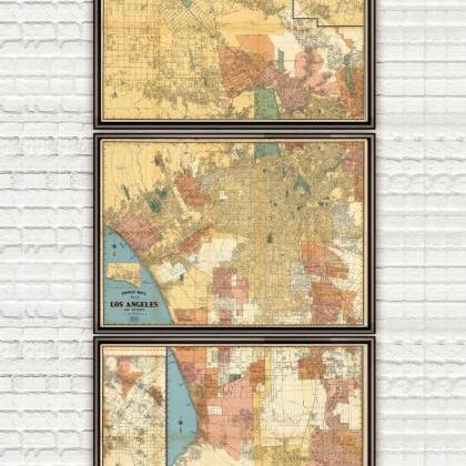 Old Map Of Los Angeles (3 Frames)