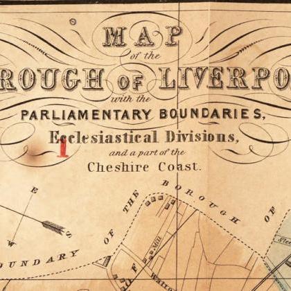 Old Map Of Liverpool 1854 England on Luulla