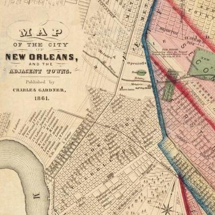Old Map Of Orleans 1861