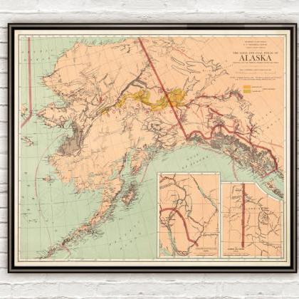 Old Map Of Alaska 1898