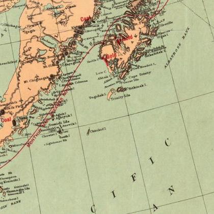 Old Map Of Alaska 1898