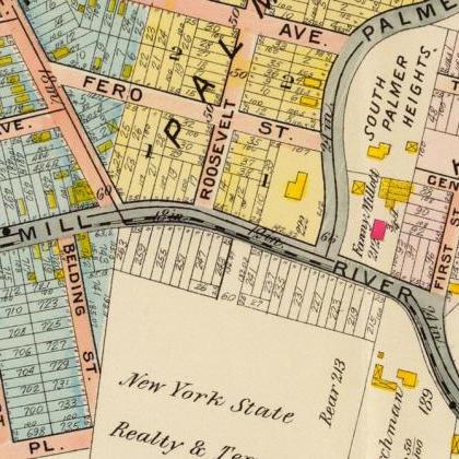 Vintage Map Of Yonkers York 1907