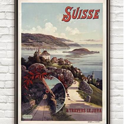 Vintage Poster Of Switzerland Suisse , 1897