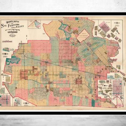 Old Map Of San Fernando Valley 1921 The Valley