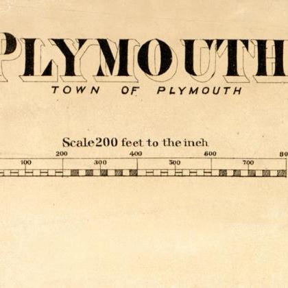 Old Map Plymouth Massachusetts 1897