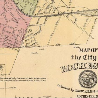 Old Map Of Rochester, United States 1882