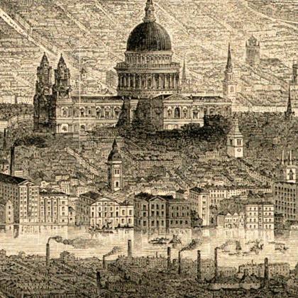 Old View Of London , England United Kingdom 1861