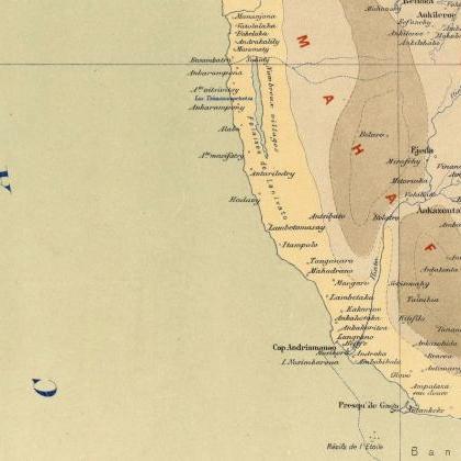 Old Map Of Madagascar 1902