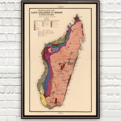 Old Map Of Madagascar