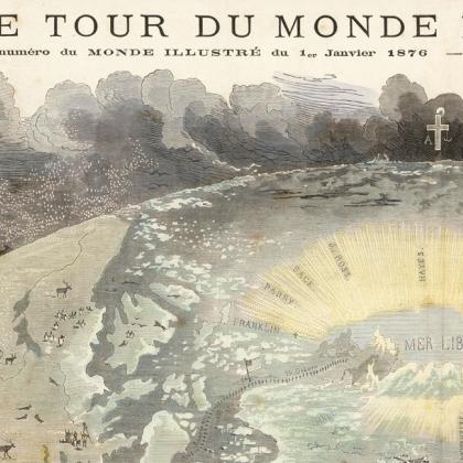Old World Map 1876 Le Tour Du Monde