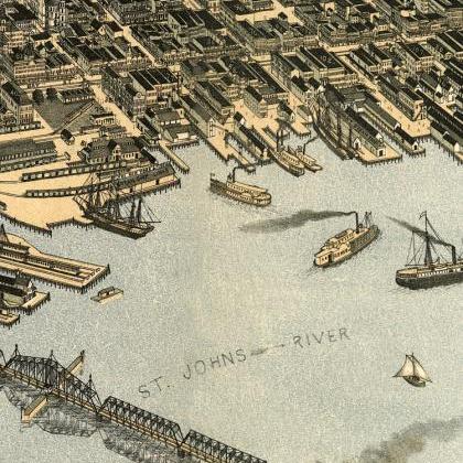 Old Map Of Jacksonville Florida 1893