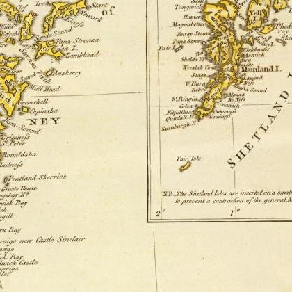 Old Map of Scotland 1778 Vintage Lo..