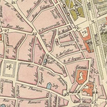 Old Map Of Toulouse France 1850