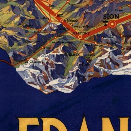 Vintage Poster Of Switzerland Suisse Francaise