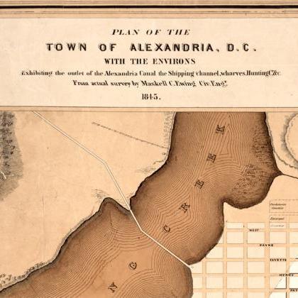 Old Map of Alexandria Virginia Colu..