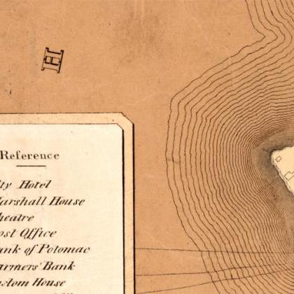 Old Map of Alexandria Virginia Colu..