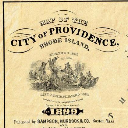 Old Map Of Providence 1899, Rhode Island