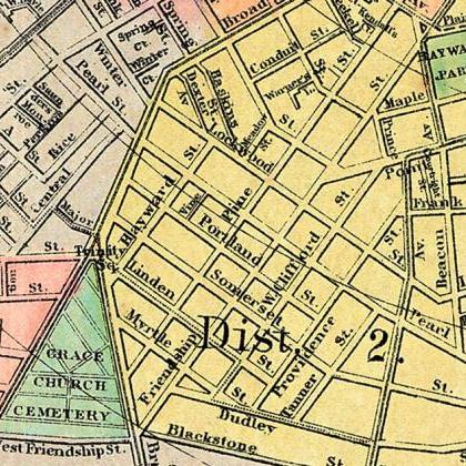 Old Map Of Providence 1899, Rhode Island