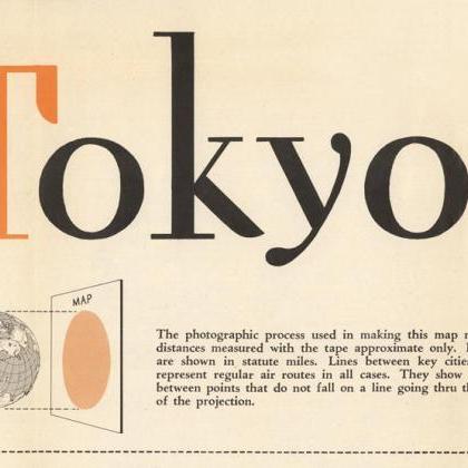 Vintage target Tokyo Japan war map ..