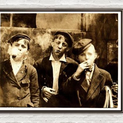 Lewis Hine Newsies Smoking At..