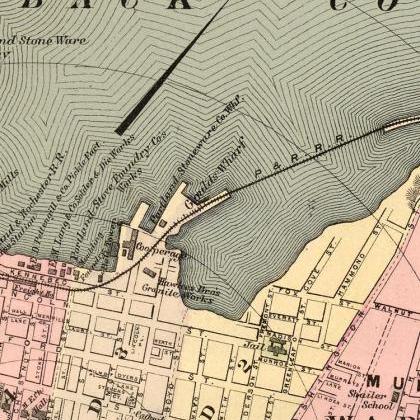 Old Map Of Portland Maine 1885